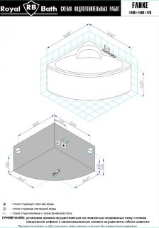 Гидромассажная ванна Royal Bath Fanke De Luxe 140x140см белый RB581200DL
